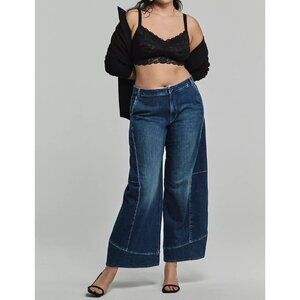 Pilcro Full Curve High-Rise Wide-Leg Jeans ADIRONDACK WASH 26W PLUS SIZE